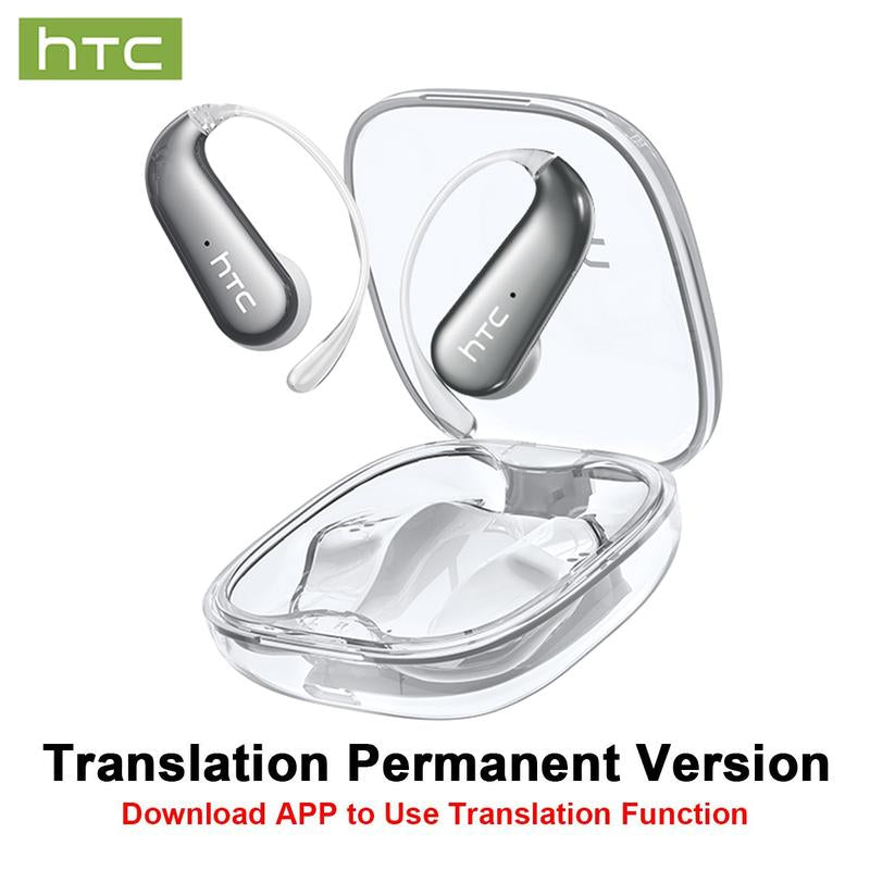 HTC NE38 OWS Wireless Translation Earbuds, Supports Real-Time Translation in 134 Languages with APP, Bluetooth 6.0 Earphones, IPX5 Waterproof, HIFI Sound Quality, Suitable for Office, Sports, Study and Audio Calls | Built-In Microphone | AI Headphones